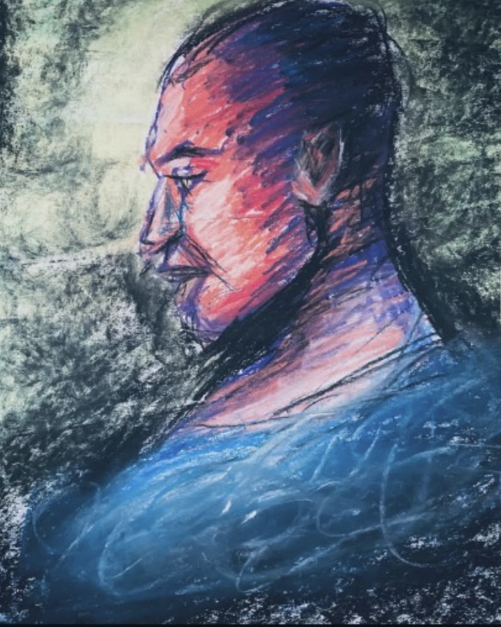 A painting Kal’El presented at a summer art program at Princeton University